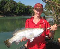 Catch Barramundi on a Full Day or half day Fishing charter on the Daly River